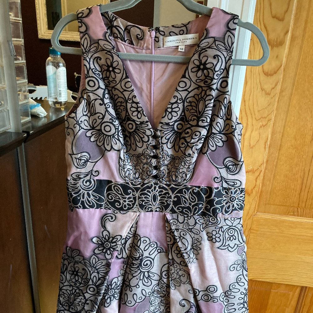 Carolina Herrera sz 14 purple midi dress